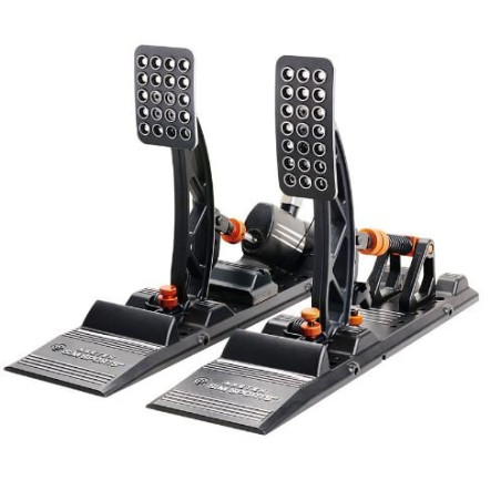 Pedeliera asetek acceleratore invicta s sim racing nero/arancione