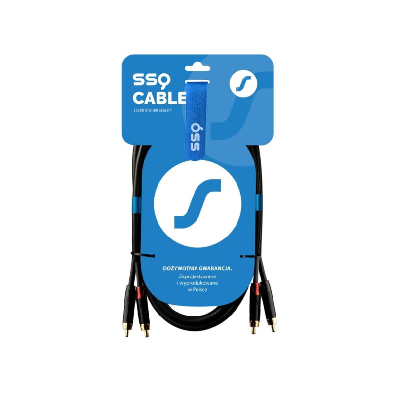 Cavo audio ssq rcaca3 2xrca- 2xrca 3m nero [ss-1433]