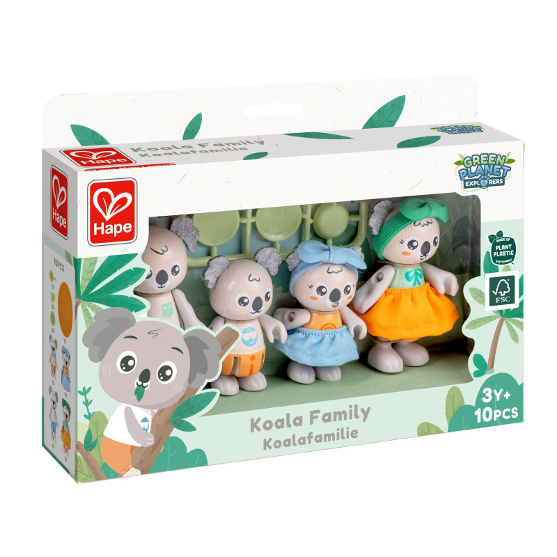 Bambola hape koala family esploratori del pianeta verde [e3528]