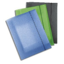 Cartellina con elastico fellowes a 3 lembi eko u110 trasparente fume'