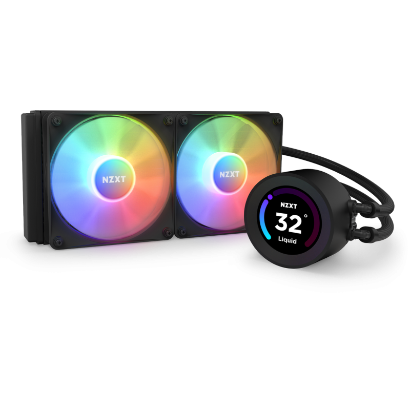 Dissipatore cpu a liquido nzxt kraken elite 240 rgb 240mm nero [rl-kr24e-b1]