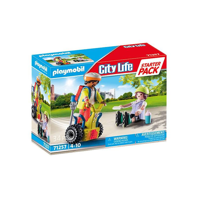 Gioco da costruzione playmobil 71257 city life starter pack salvataggio