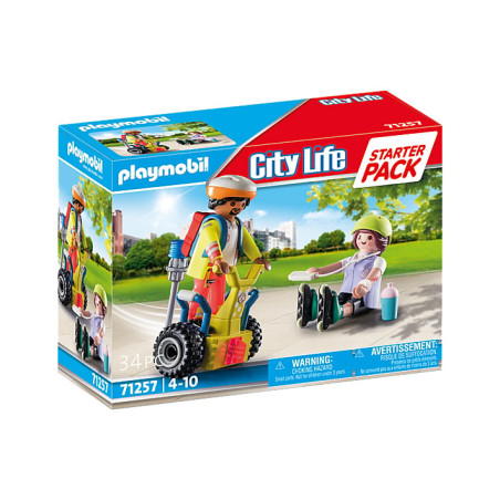 Gioco da costruzione playmobil 71257 city life starter pack salvataggio