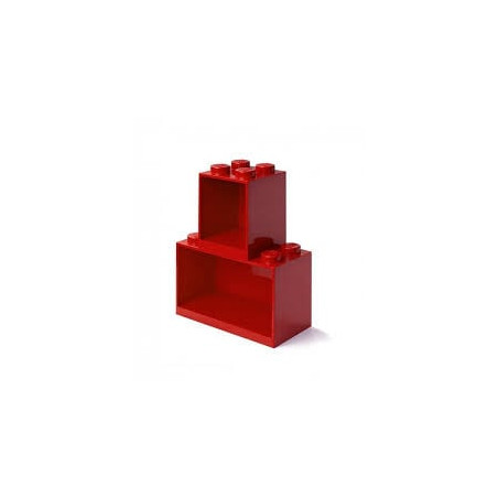 Iconic brick plank set room copenhagen lego shelf 4+8 rosso [41171730]
