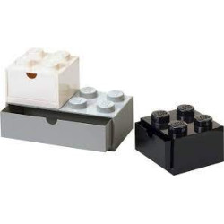 Set cassetti da scrivania room copenhagen lego nero/grigio/bianco