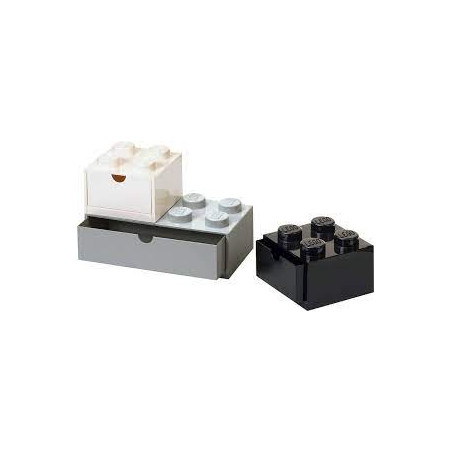 Set cassetti da scrivania room copenhagen lego nero/grigio/bianco