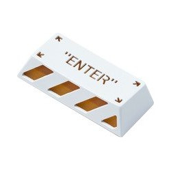 Keycap keychron enter artisan in alluminio bianco/arancione [at-9]