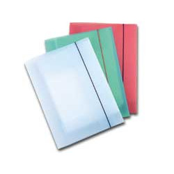 Cartellina con elastico fellowes a 3 lembi eko u110 trasparente verde