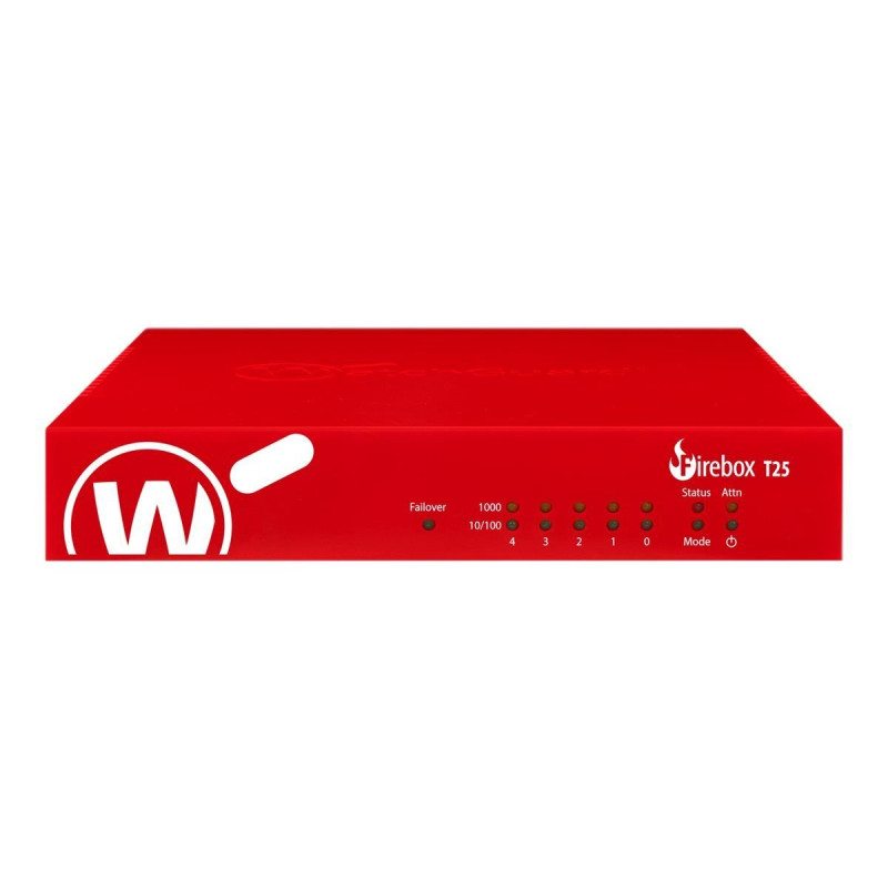 Firewall watchguard firebox t25 con 3 anni di sicurezza totale rosso