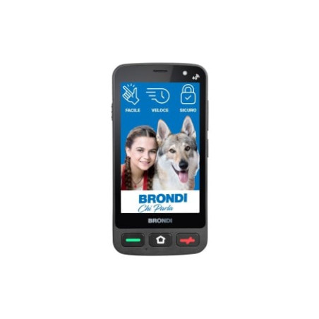 Smartphone 4" brondi amico tasca 4g/2gb/16gb dual sim nero