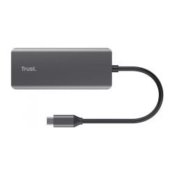 Hub usb trust dalix adattatore multiporta usb-c 6 in 1 argento