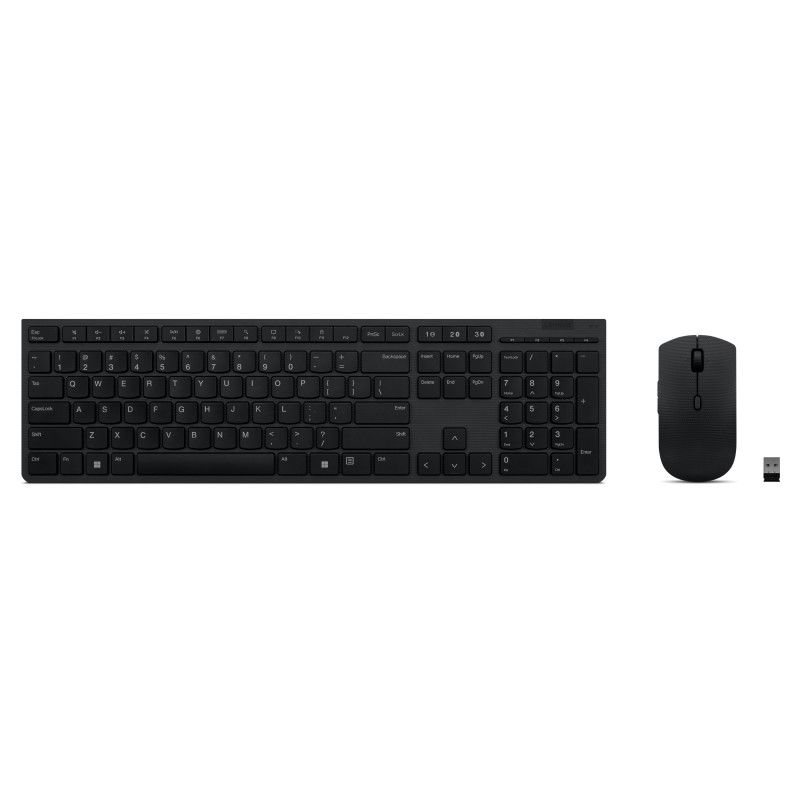 Tastiera lenovo wireless con mouse nero