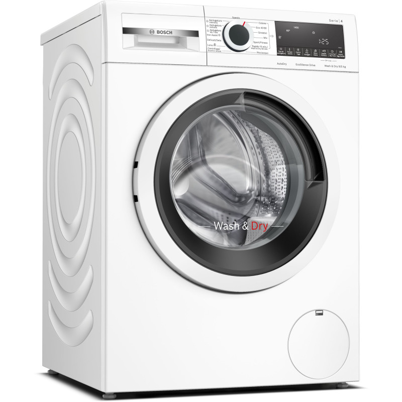 Lavasciuga bosch serie 4 wna144v0it 9kg/5kg libera installazione/caricamento