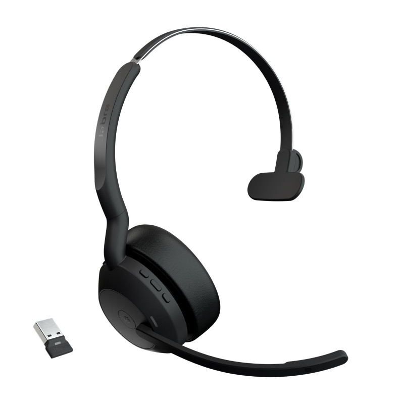 Cuffie jabra evolve2 55 usb ms mono ms link 380 usb-a bluetooth