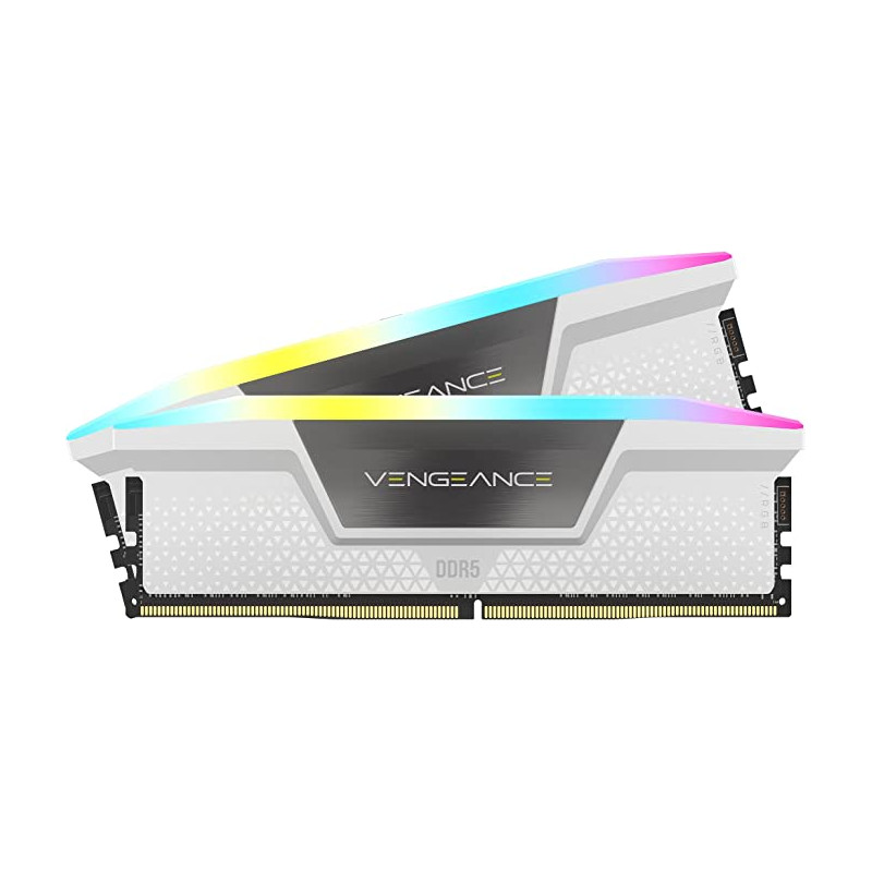 Ram dimm ddr5 32gb corsair vengeance rgb 6400mhz cl36 1.4v bianco