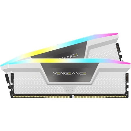 Ram dimm ddr5 32gb corsair vengeance rgb 6400mhz cl36 1.4v bianco