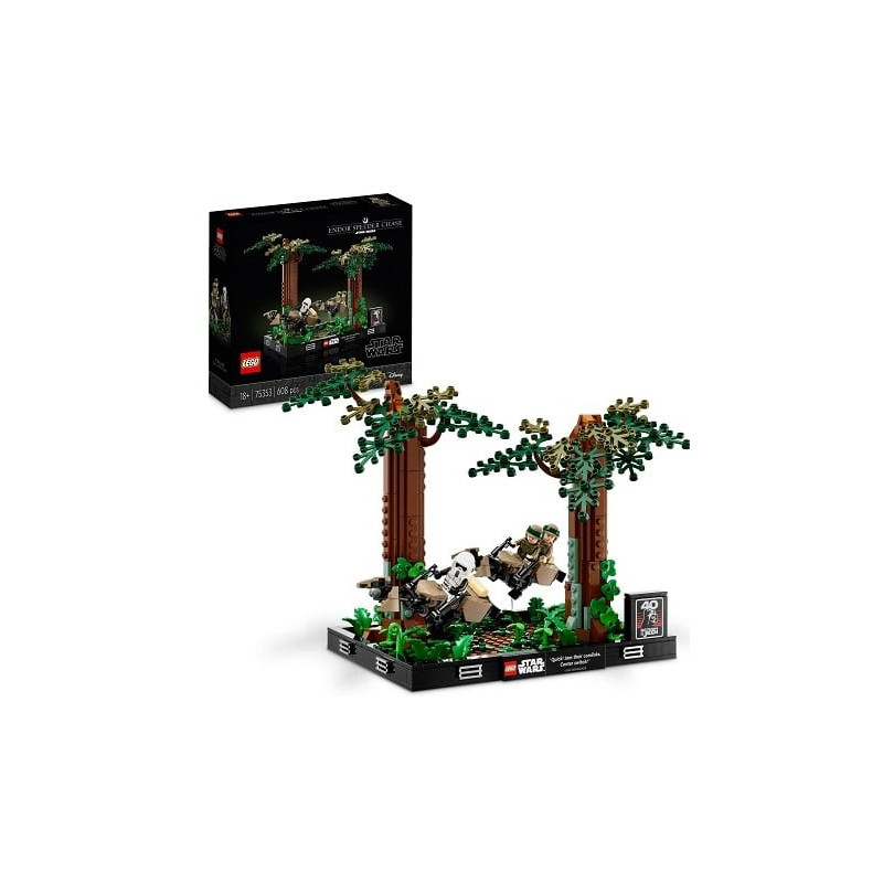 Gioco da costruzione lego endor speeder chase diorama 608pz multicolore
