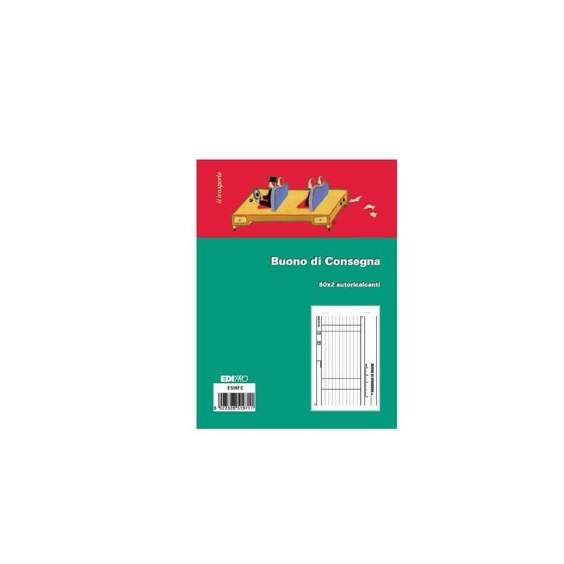Blocco buoni di consegna edipro cf10 50x2ric multicolore [e5197c]
