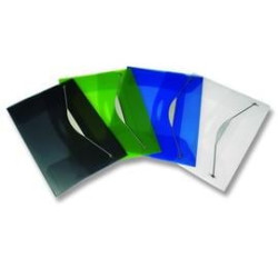 Cartellina con elastico fellowes trasparente grigio [40337]