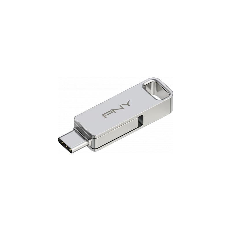 Pen drive 128gb pny duo link tipo-c argento [p-fdi128dulinktyc-ge]