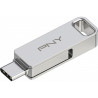 Pen drive 128gb pny duo link tipo-c argento [p-fdi128dulinktyc-ge]