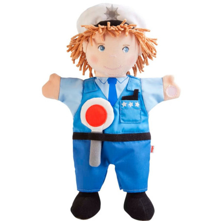Bambola haba polizia in poliestere 27cm blu [1306773001]