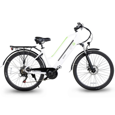 Bicicletta elettrica emg e-bike queen 28p 28" 250w bianco