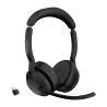 Cuffie jabra evolve2 55 wireless bluetooth 5.2 nero [atjabvp00000648]