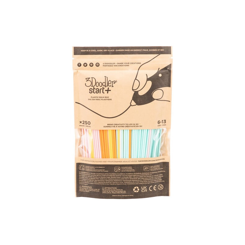 Ricarica per filamenti 3doodler start 2.5mm 250pz