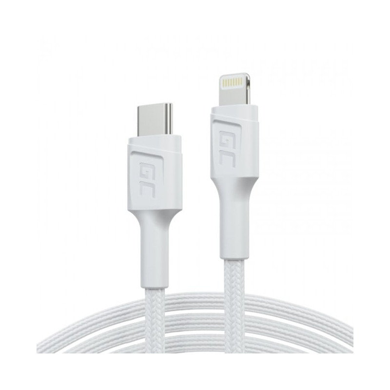 Cavo usb green cell lightning tipo c 1m bianco [kabgc07w]