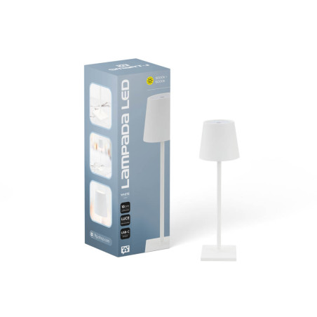 Lampada led smart-j es1654a-1 da tavolo bianco [a003007]