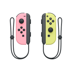 Controller nintendo joy-con coppia per nintendo switch rosa pastello/giallo