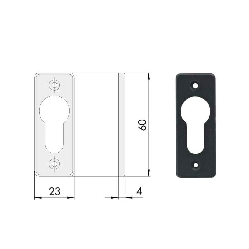Bocchetta cisa rettangolare 23x60 [06012.01.0]