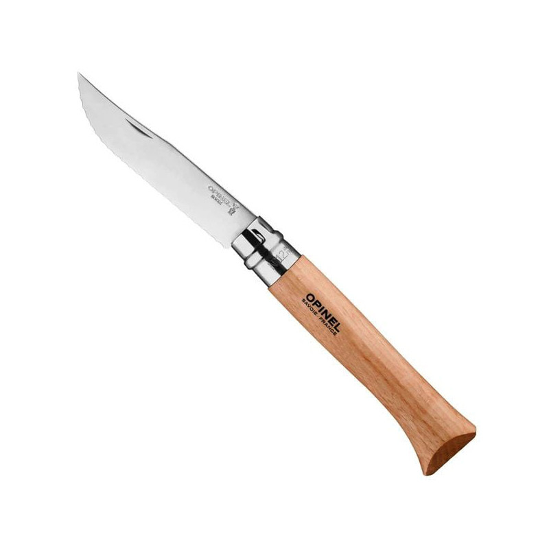 Coltello pieghevole opinel inox n.12 seghettato [002441]