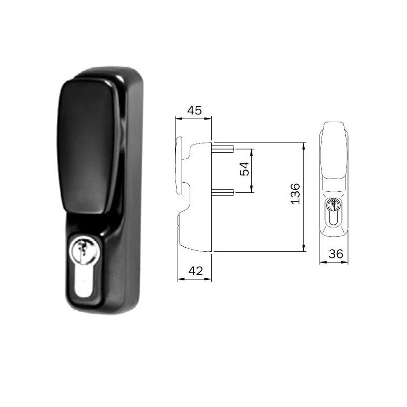 Maniglione iseo idea comando esterno [94013005t]