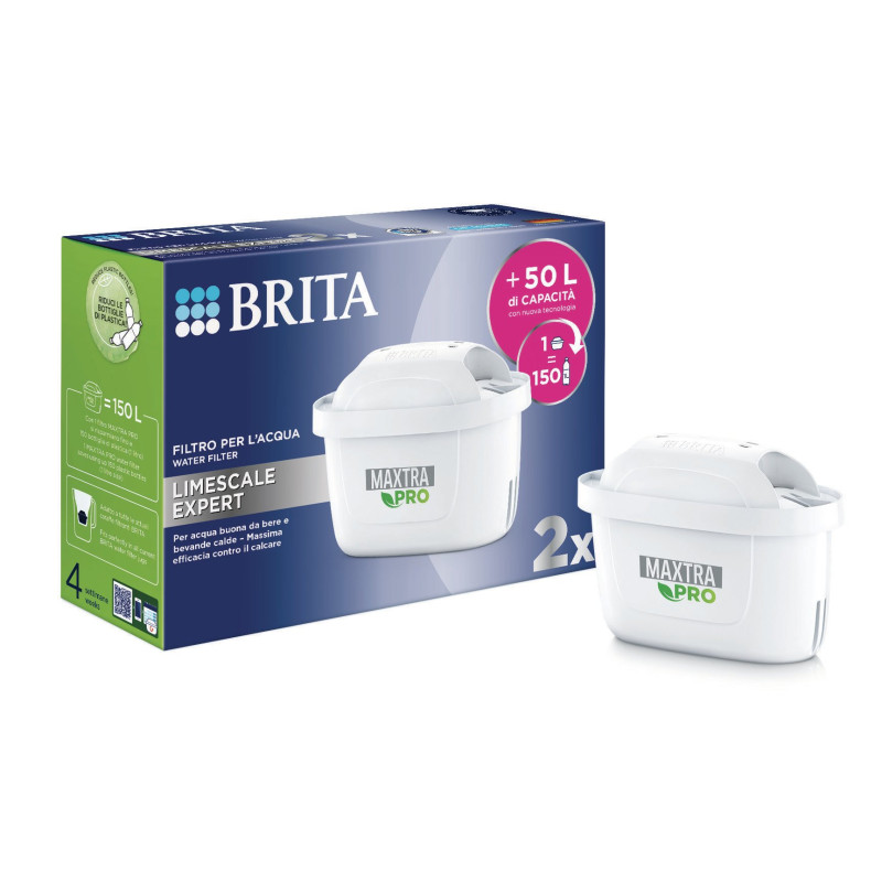 Filtro di ricambio brita maxtra pro limescale expert bianco 2pz [1050889]