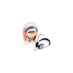 Cuffie stereo conceptronic comodo con cavo nero/argento [89.1219]