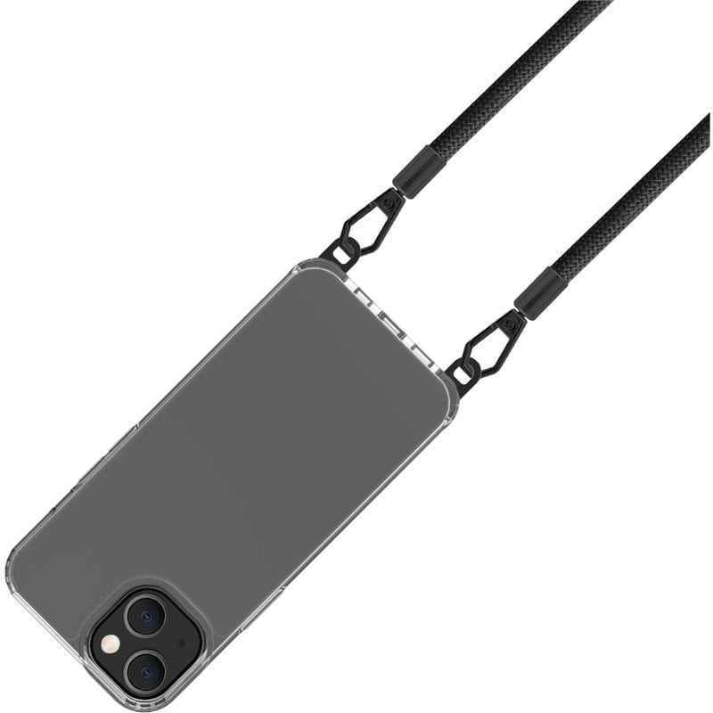 Custodia celly freedom + laccio ip14 nero trasparente [freedomcs1024]