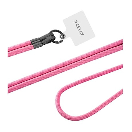 Portacellulare da collo celly freedom lacet per per smartphone rosa