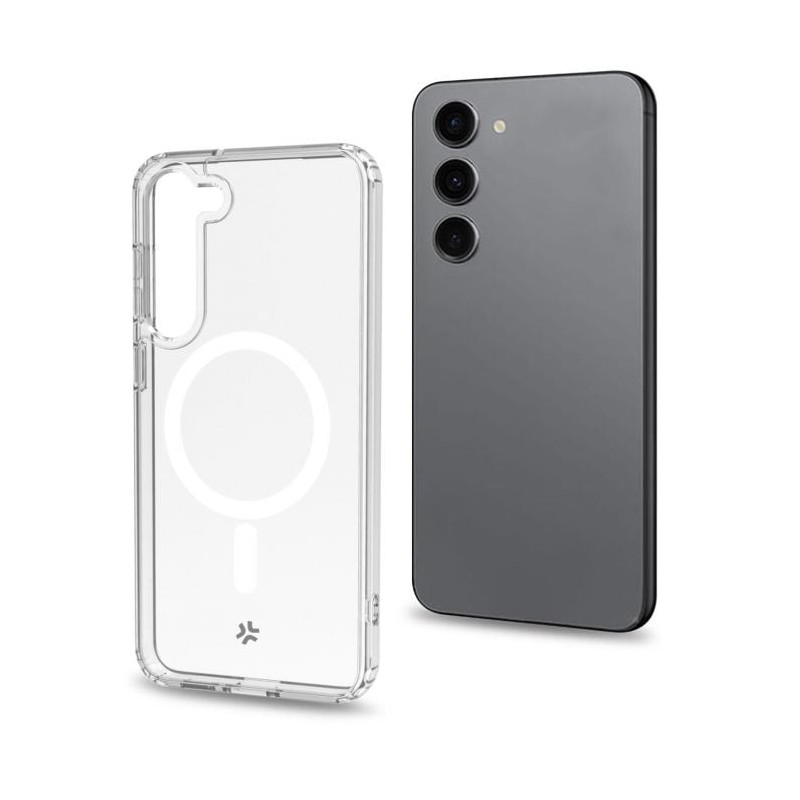 Custodia celly gelskinmag per galaxy s23+ 5g trasparente [gelskinmag1034]