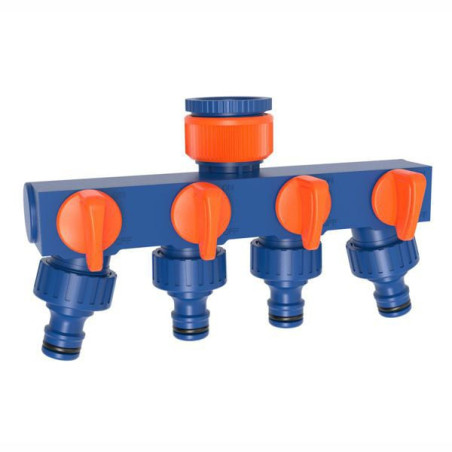 Presa rubinetti il campo a 4 rubinetti 3/4f+ filetti 3/4m [ts3035x]