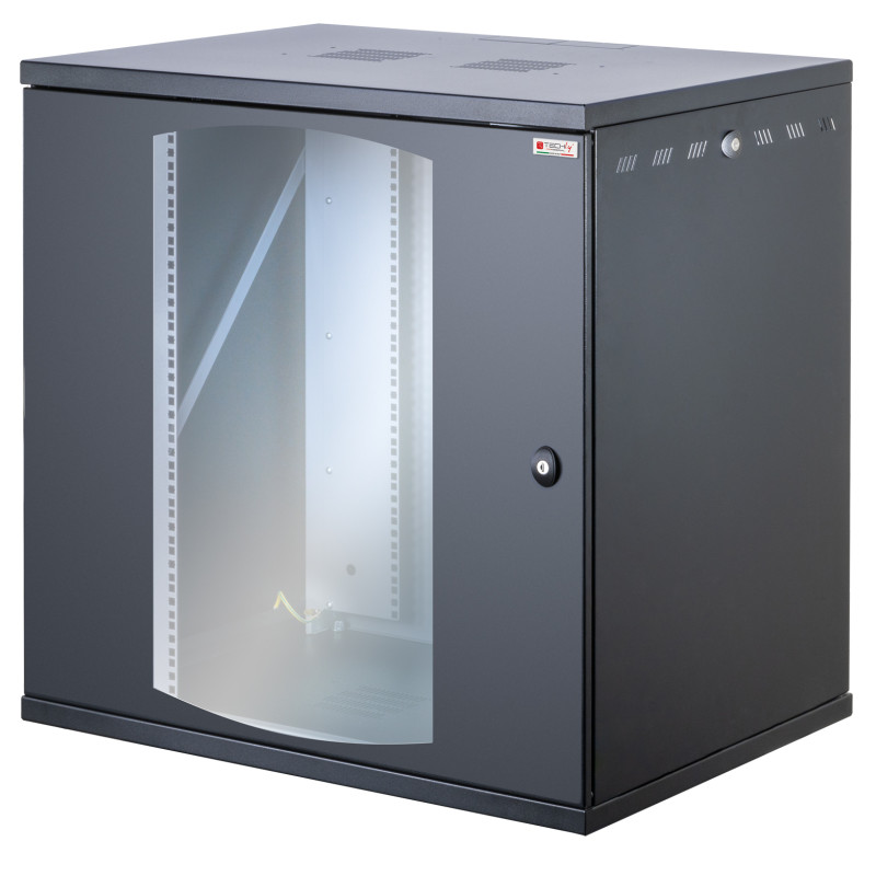 Armadio rack 19'' techly a muro 800x600x657mm 13u porta vetro