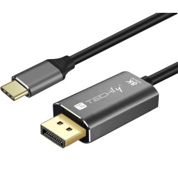 Cavo adattatore techly usb-c-hdmi maschio 8k 1.8m nero