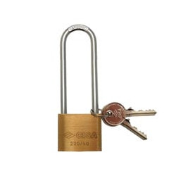 Lucchetto ottone mm.30 arco extra lungo 22011 cisa [cisa ]