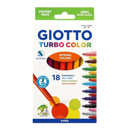 Astuccio pennarello giotto turbo color 18pz [f073400]