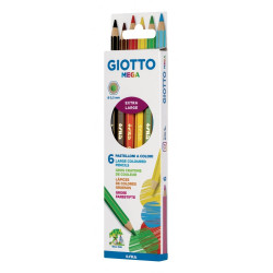 Astuccio pastelli giotto mega colori classici 6pz [f225800]