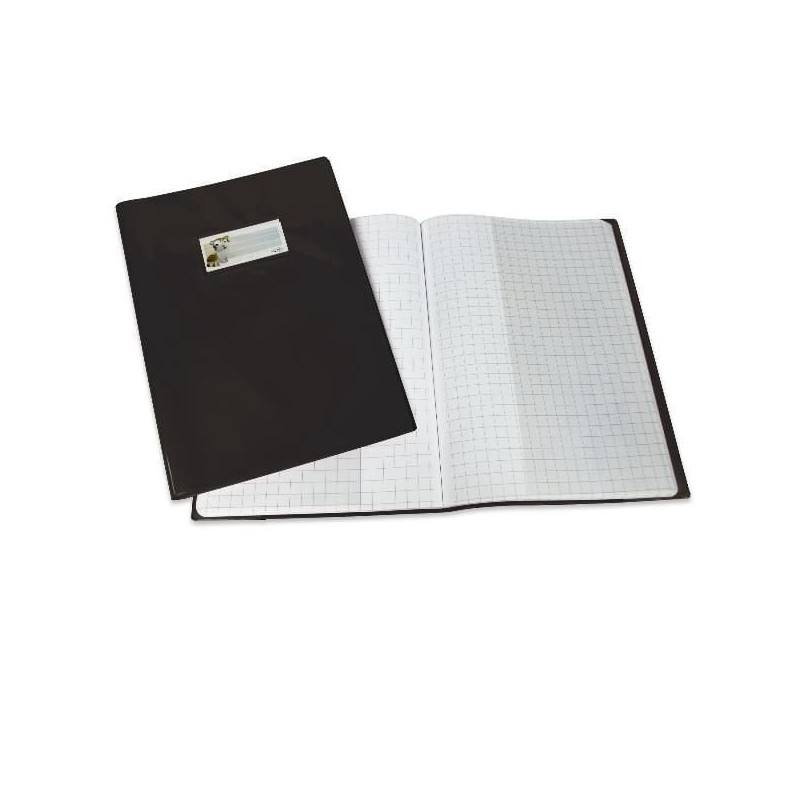 Copriquaderni sei rota cover maxi laccato a4 pvc nero [21000210]