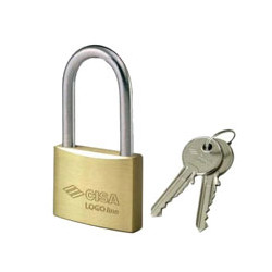 Lucchetto ottone mm.40 arco lungo 21011 logo [logo ]