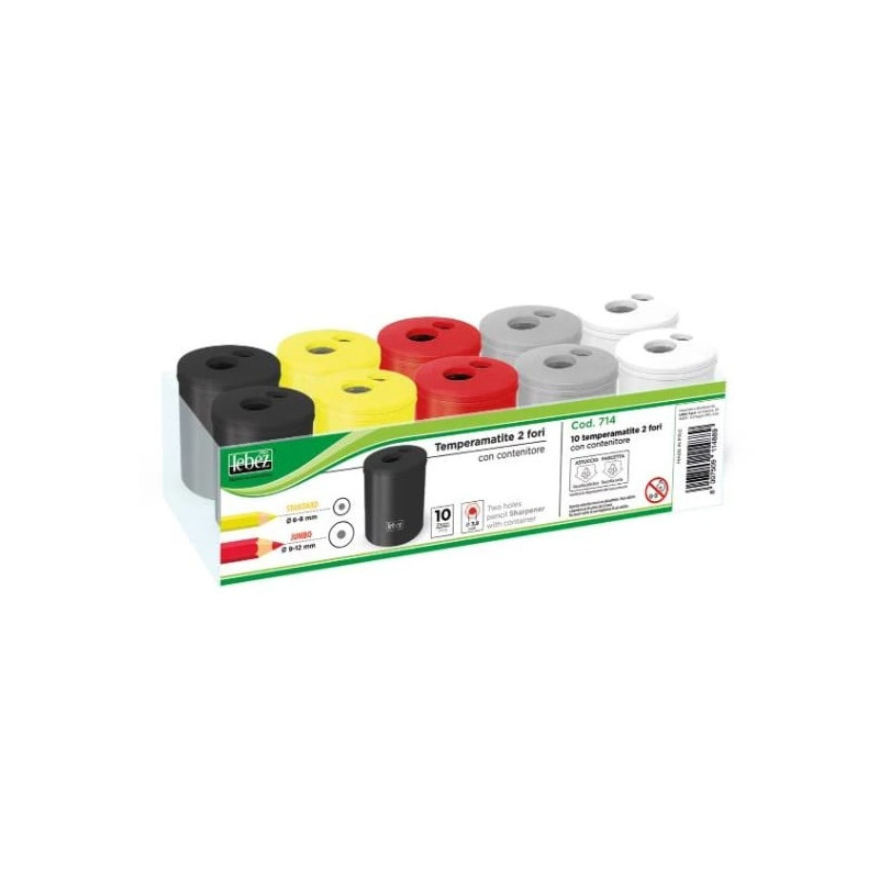 Temperino lebez spa 2 fori colore basico [714l]