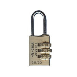 Lucchetto ottone mm.40 combinazione 21190 logo [logo ]